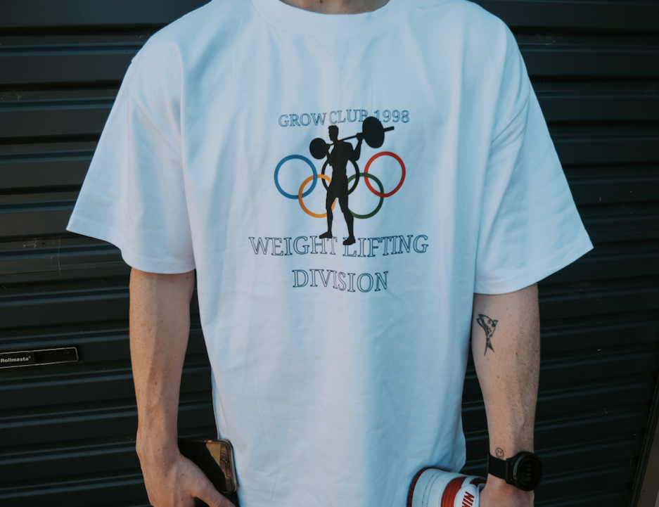 Weight lifting division tee